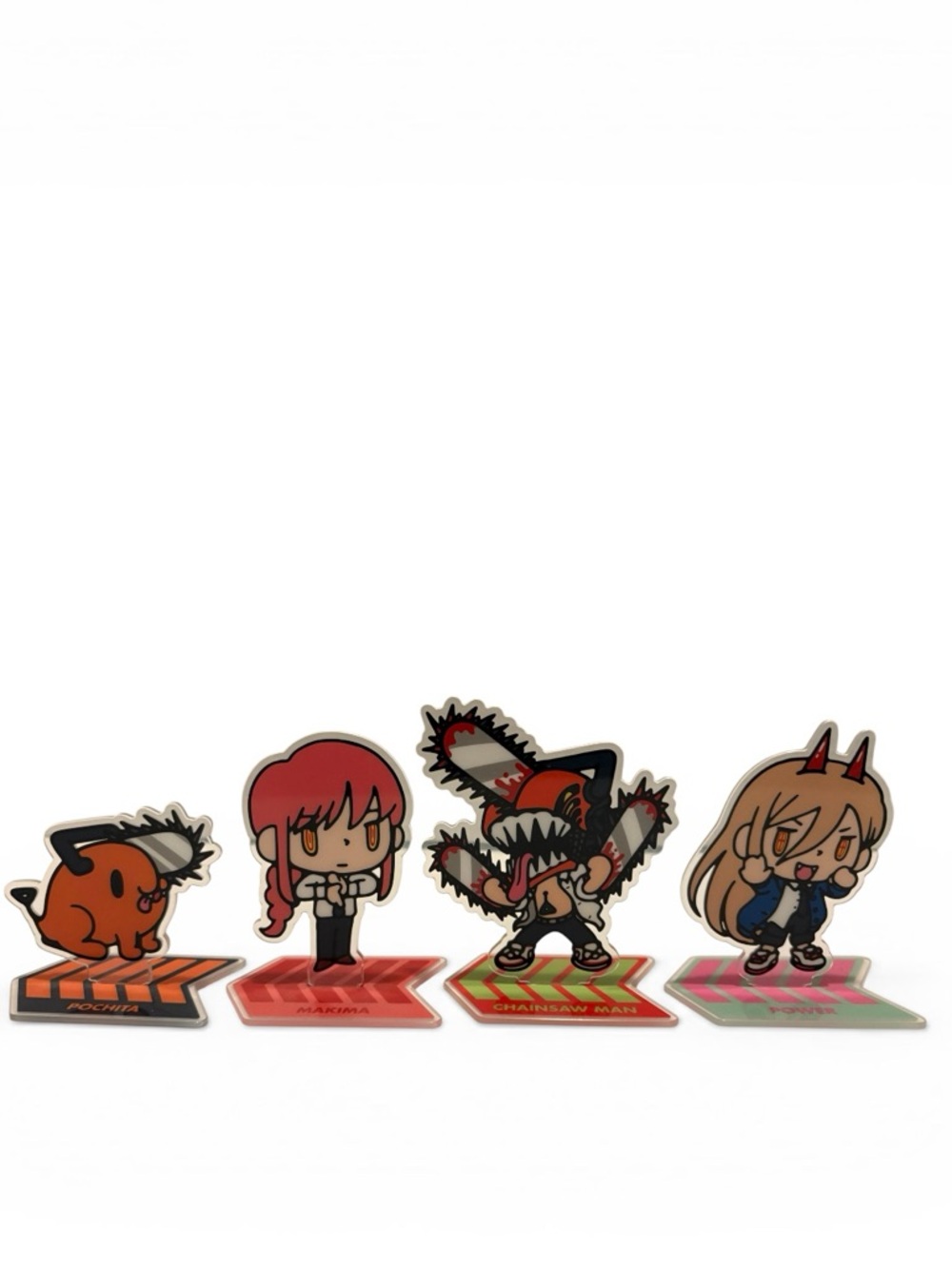Chainsaw Man Chibi Acrylic Stand Set, Pochita, Makima, Chainsaw Man, & Power